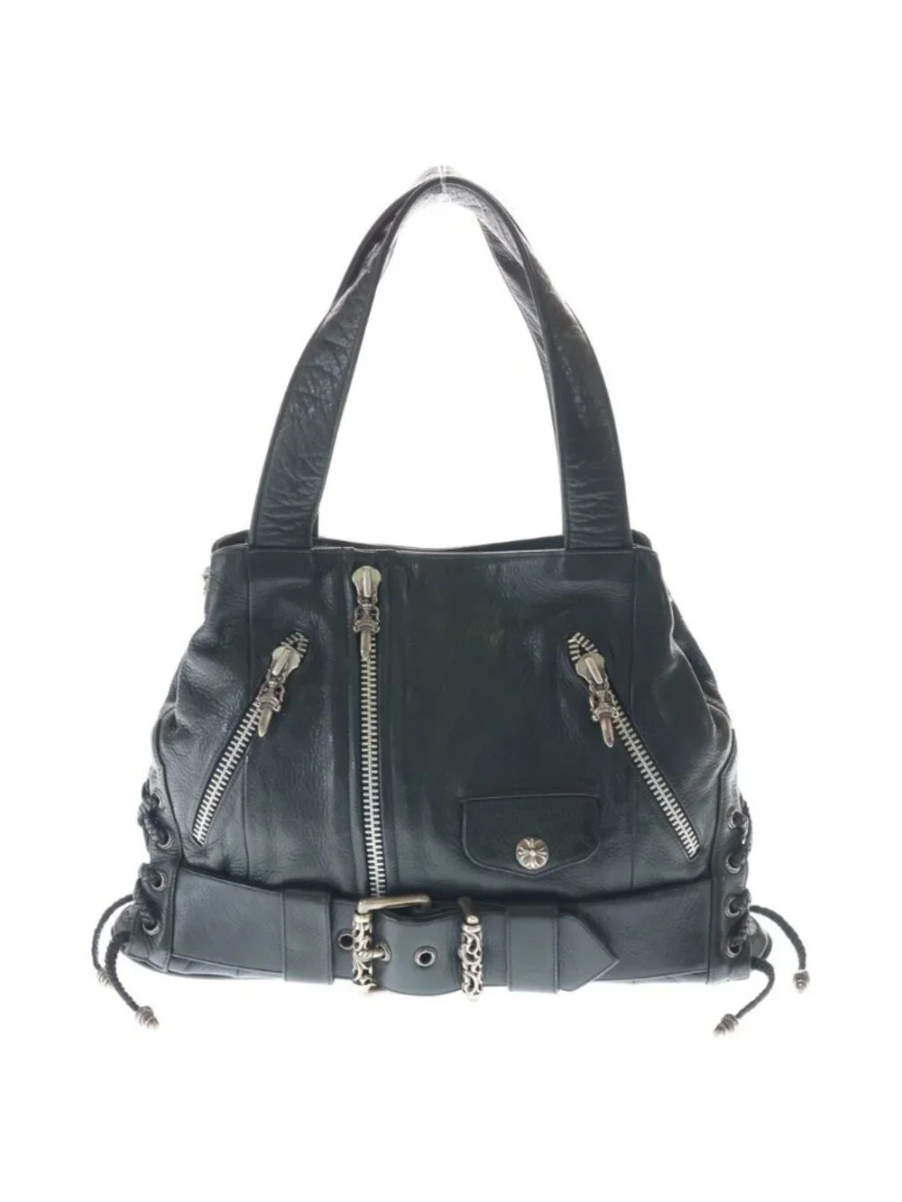 Chrome Hearts JJ Dean LG JJ Large Leather Rider's Jacket Handbag